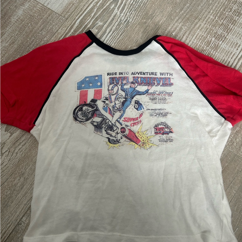 Urban Outfitters Red and White Raglan Tee